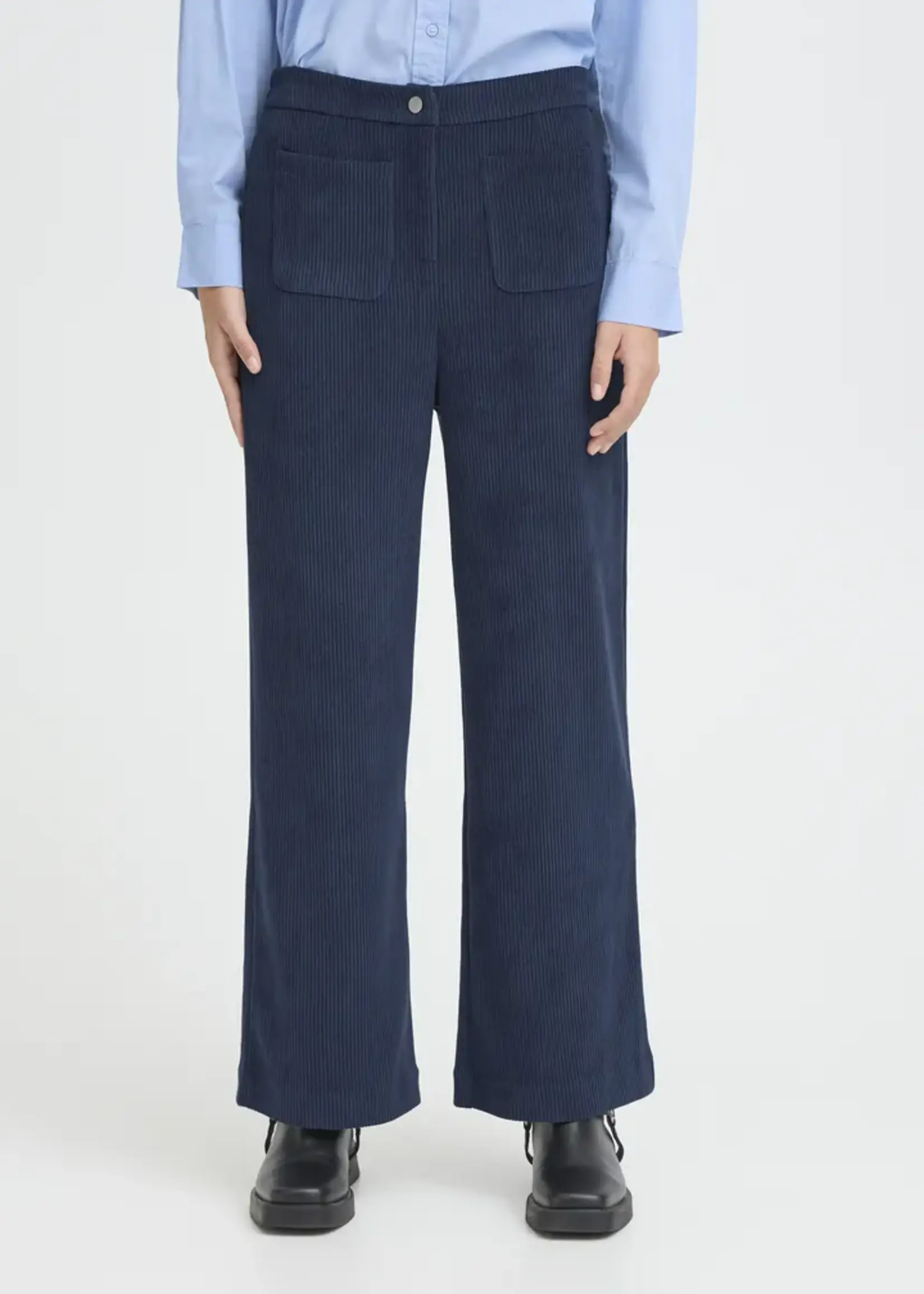ICHI ICHI IHKate Corduroy Trousers - Total Eclipse