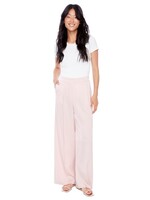 I love Tyler Madison Tyler Madison Pantalon Fiona Uni En Satin À Jambes Larges - Rose