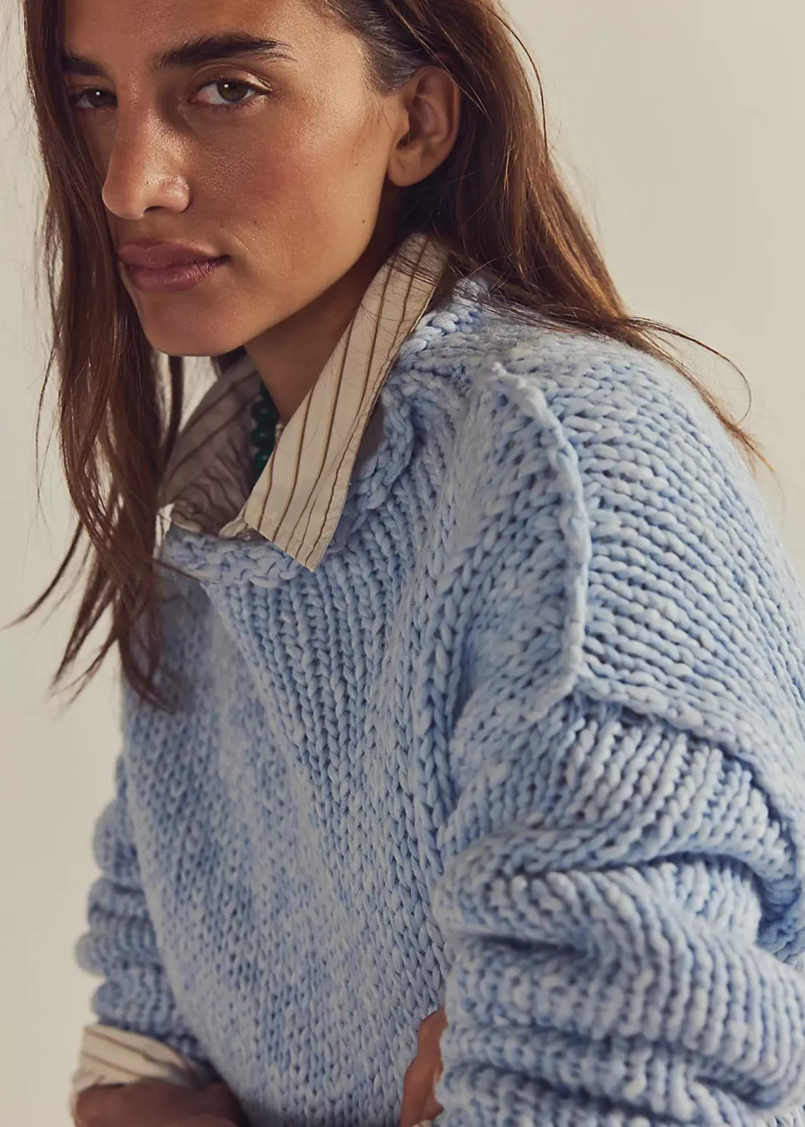 Free People Free People Opal Sweater - Cashmere Blue