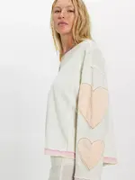 Free People Free People You're A Star Tee - Mint Heart Combo