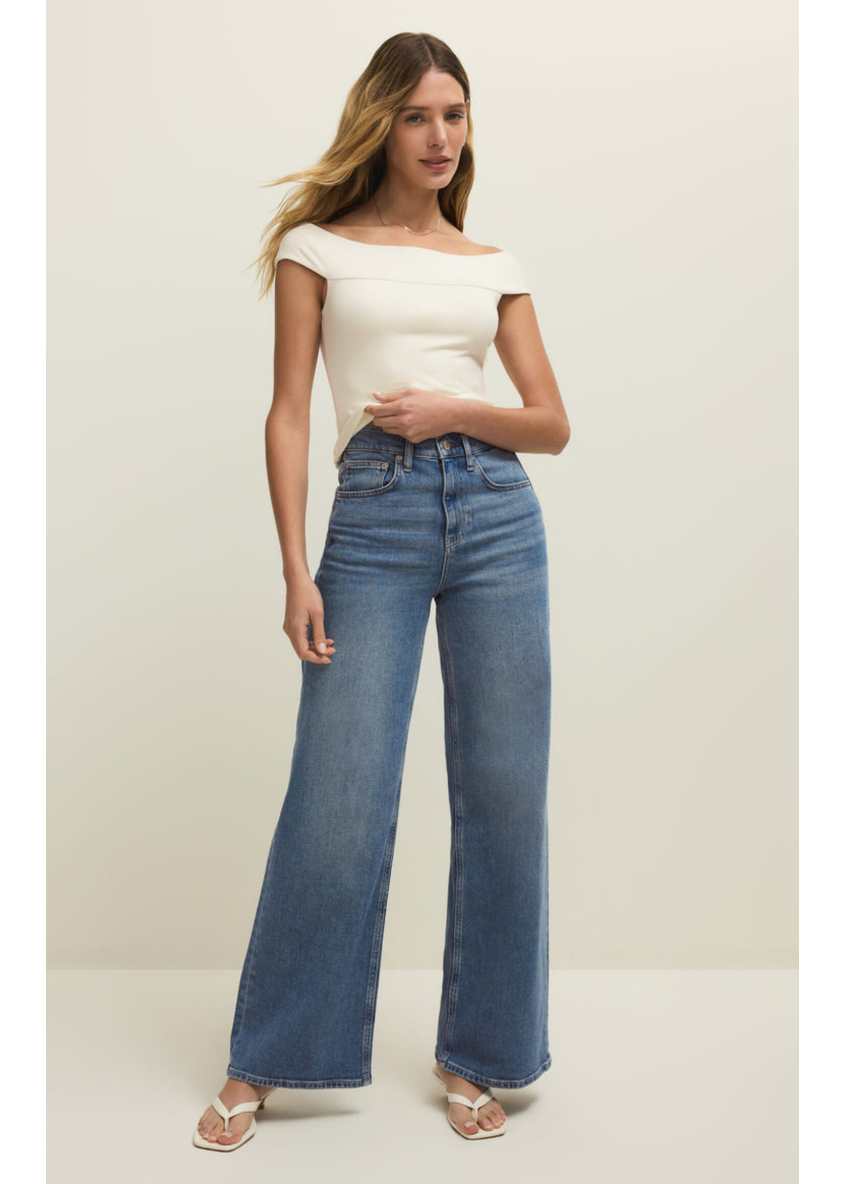 Z-Supply Z-Supply Off Shoulder Top - Cloud