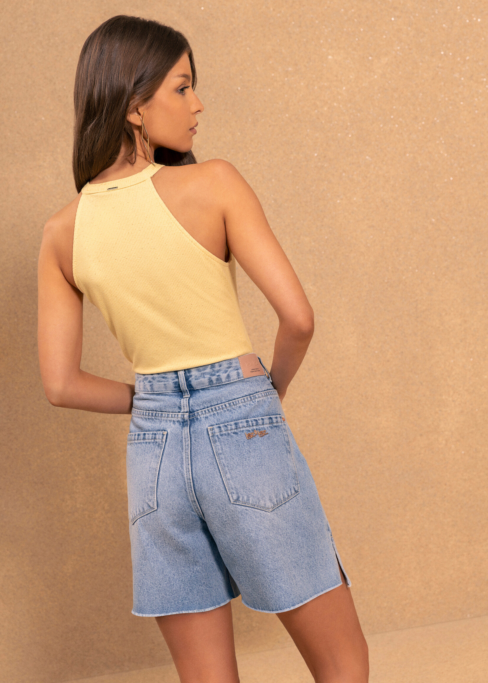 Lez A Lez Lez A Lez Short Tank Top - Amarelo Sensation