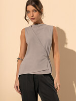 Lez A Lez Lez A Lez Fluted Pierced Blouse - Cinza Cendrillon