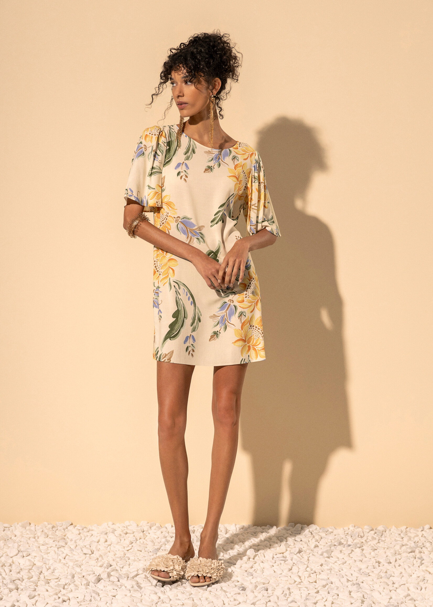 Lez A Lez Lez A Lez Short Printed Dress - Sunflower Amarelo
