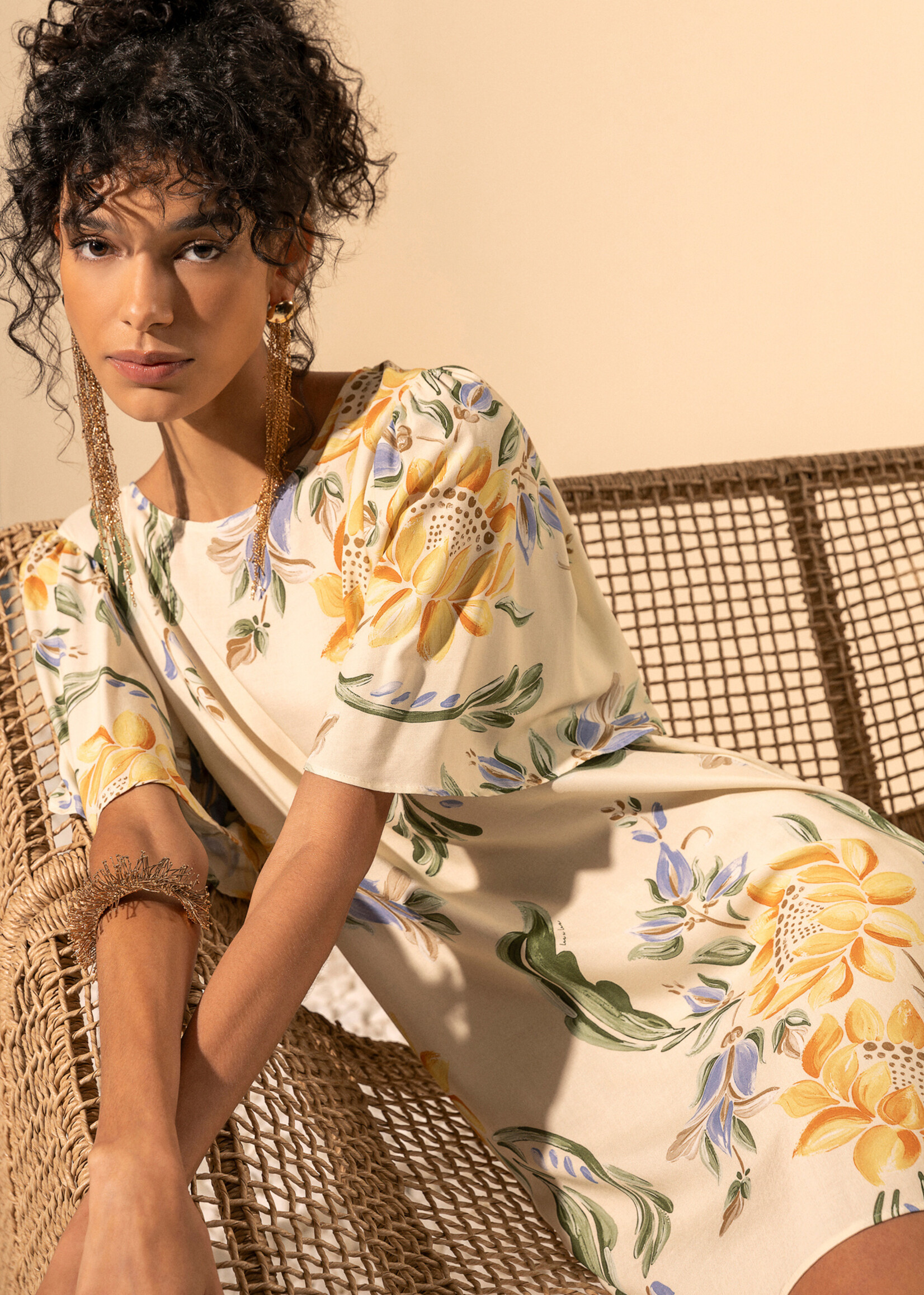 Lez A Lez Lez A Lez Short Printed Dress - Sunflower Amarelo