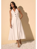 Lez A Lez Lez A Lez Robe Evasible À Fermeture Éclair Latérale - Branco Off White