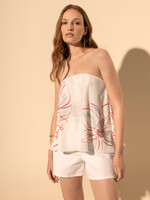 Lez A Lez Lez A Lez Blouse Bustier Imprimée - Florada Bege