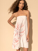 Lez A Lez Lez A Lez Fluid Printed Dress - Florada Bege