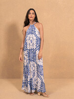 Lez A Lez Lez A Lez Robe Longue Fluide Imprimée - Frame Azul