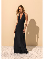 Lez A Lez Lez A Lez Robe Longue À Col V - Preto Reativo