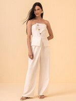 Lez A Lez Lez A Lez Pantalon Droit Taille Haute - Branco Off White