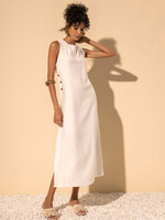 Lez A Lez Lez A Lez Tea Dress W/ Side Buttons - Branco Off White