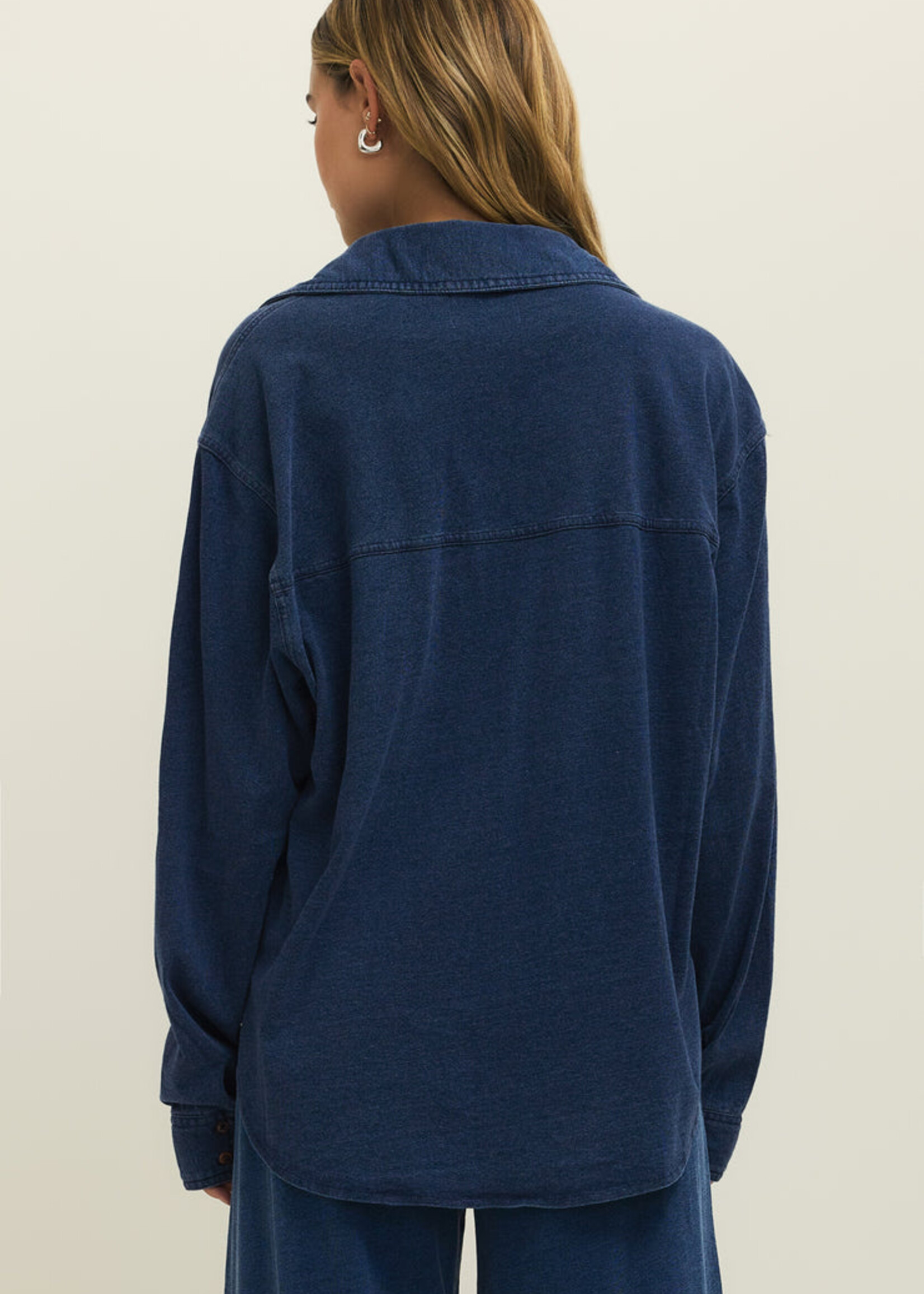 Z-Supply Z-Supply Reese Jersey Denim Button Up - Indigo