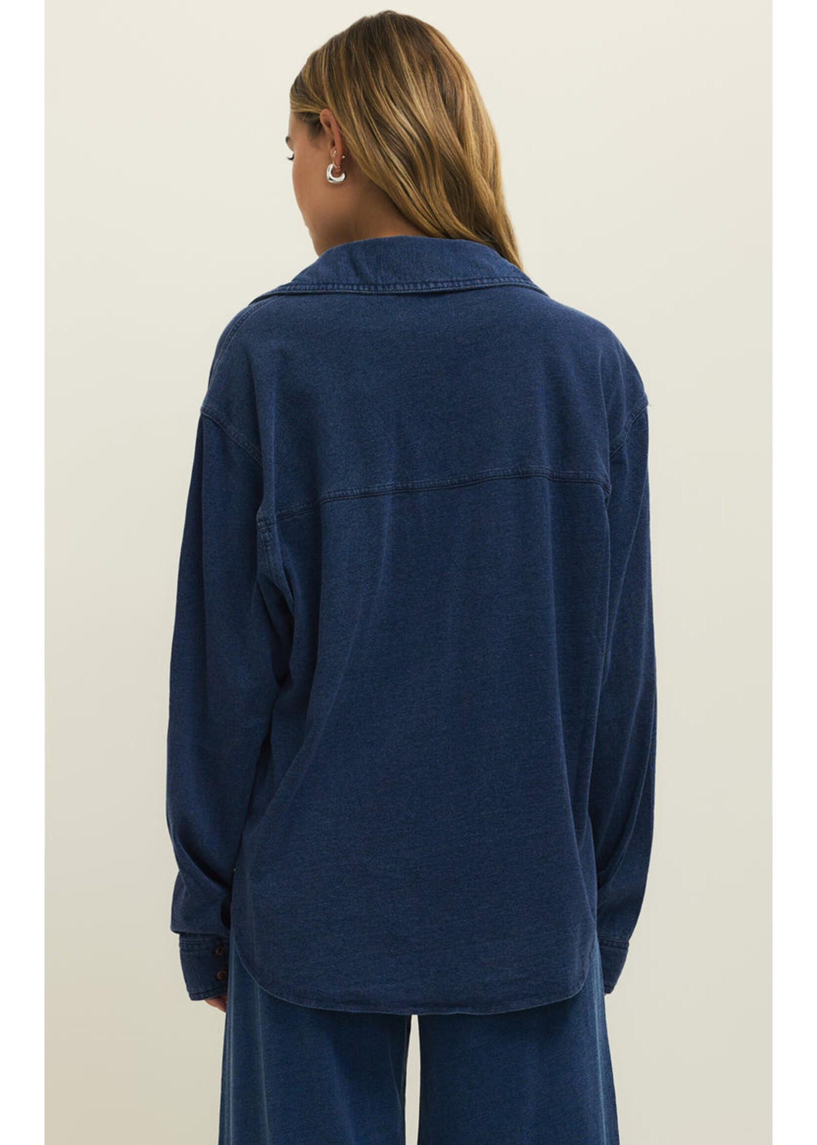 Z-Supply Z-Supply Reese Jersey Denim Button Up - Indigo