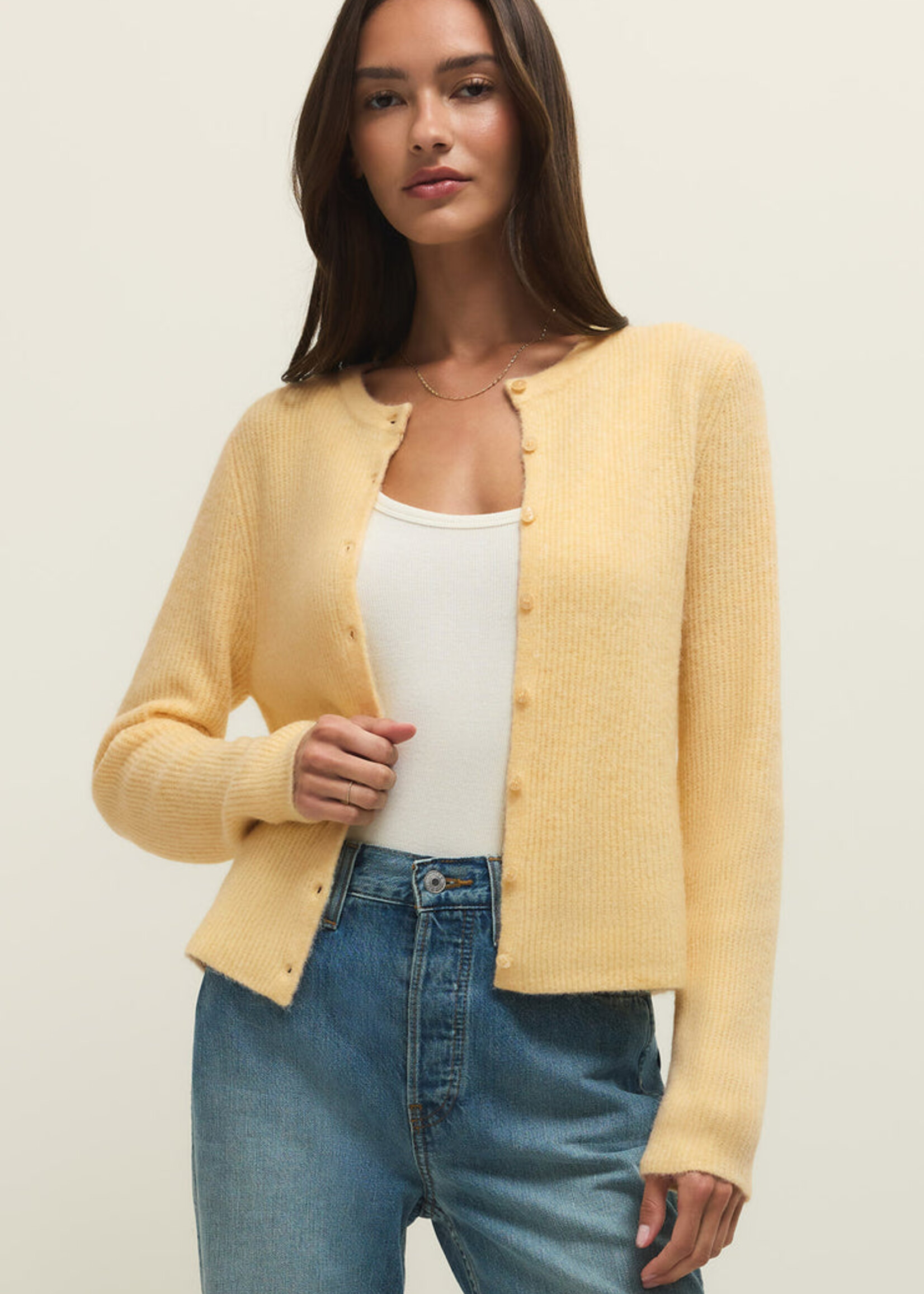 Z-Supply Z-Supply Medina Rib Cardigan - Custard