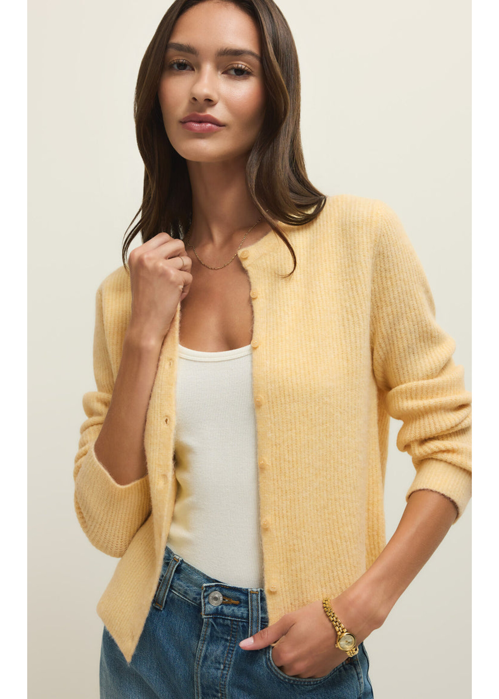 Z-Supply Z-Supply Medina Rib Cardigan - Custard
