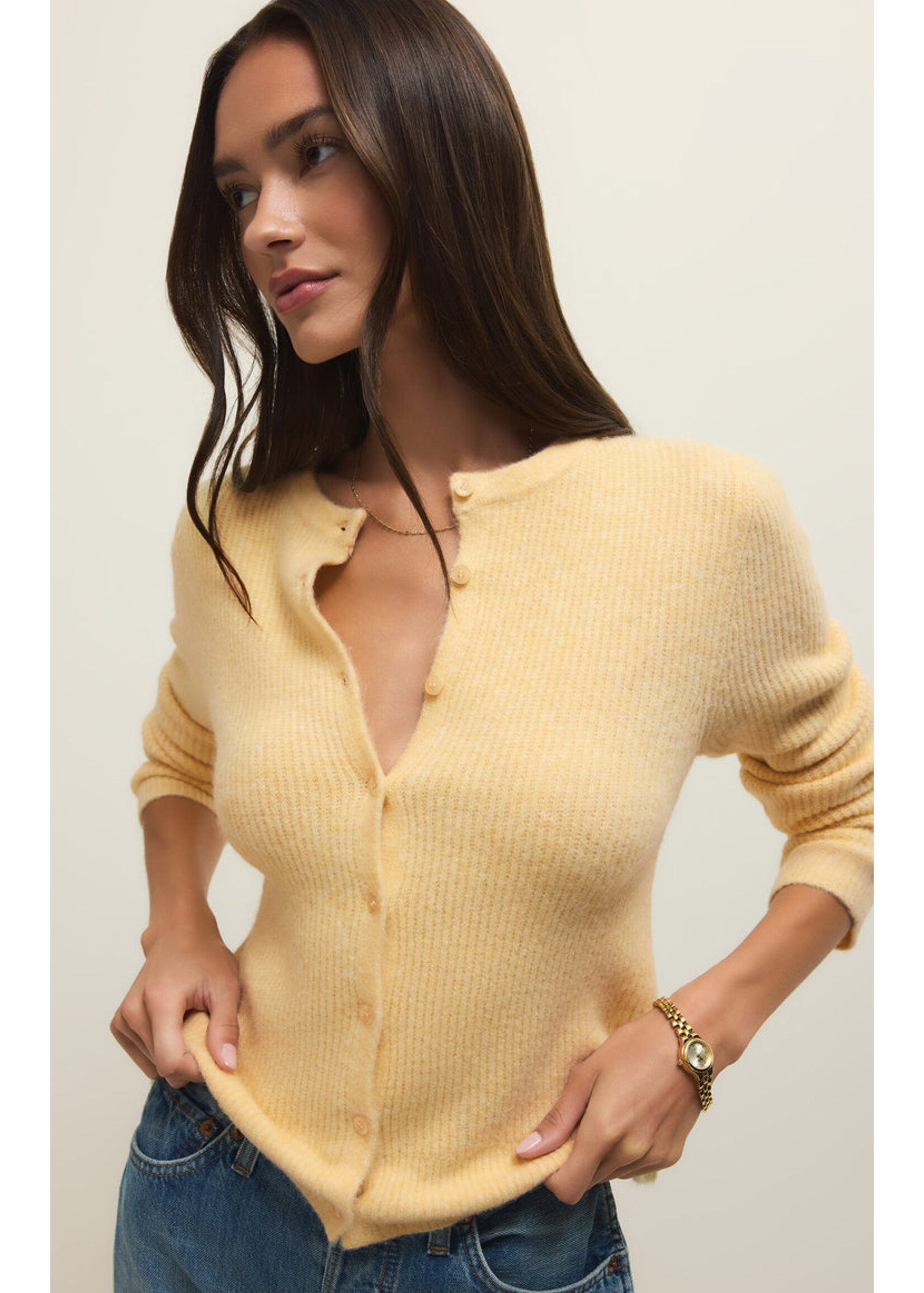 Z-Supply Z-Supply Medina Rib Cardigan - Custard