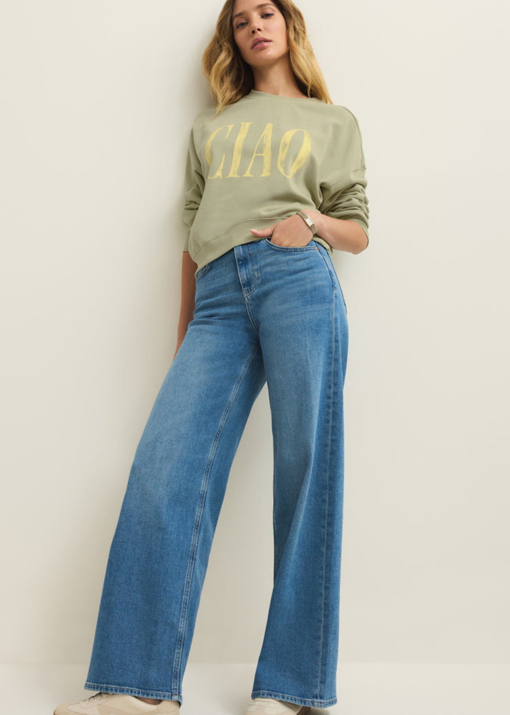 Z-Supply Z-Supply Sweat-Shirt Ciao First Date - Bay Leaf