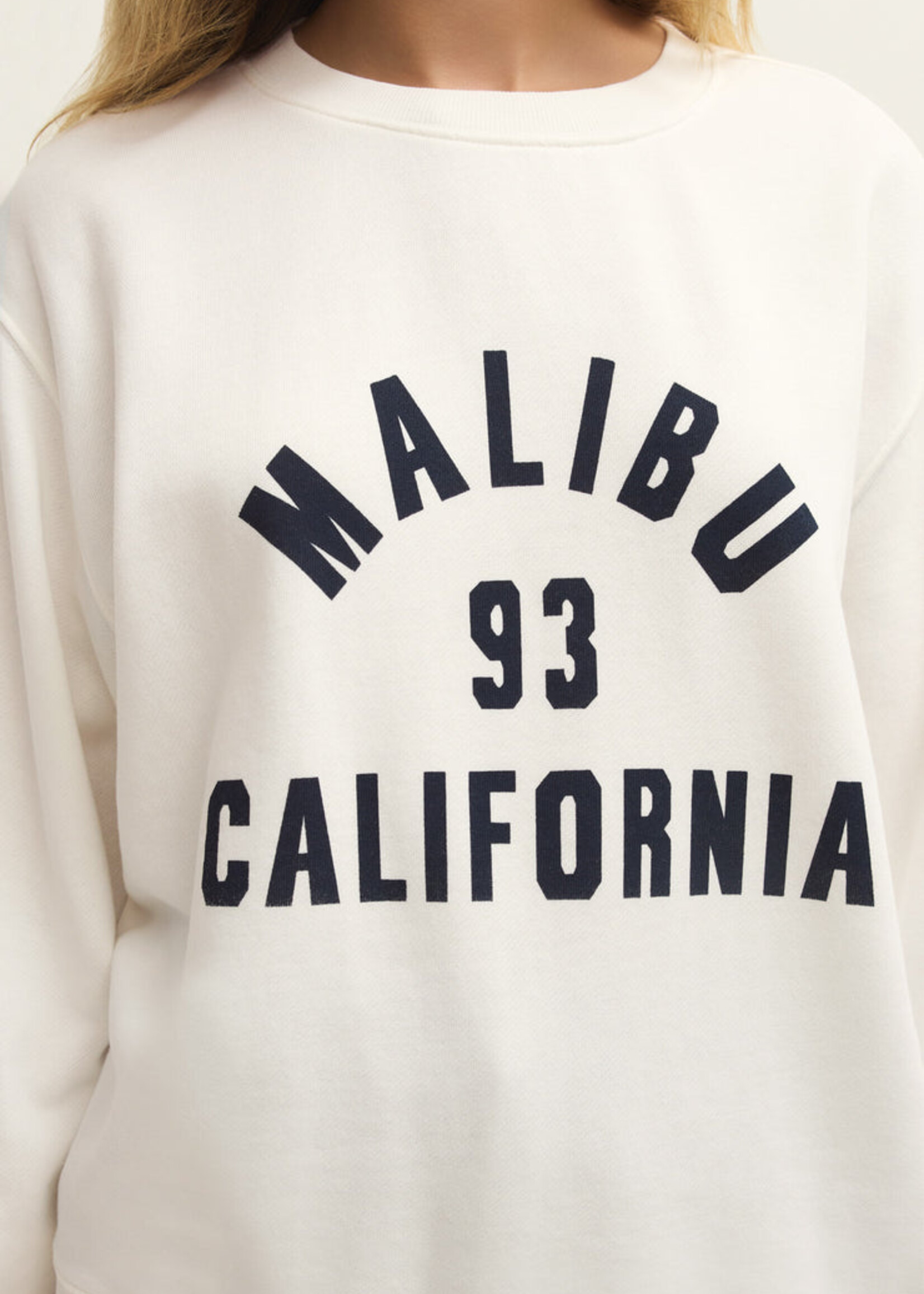 Z-Supply Z-Supply Sweat-Shirt Malibu Boyfriend - Sea Salt