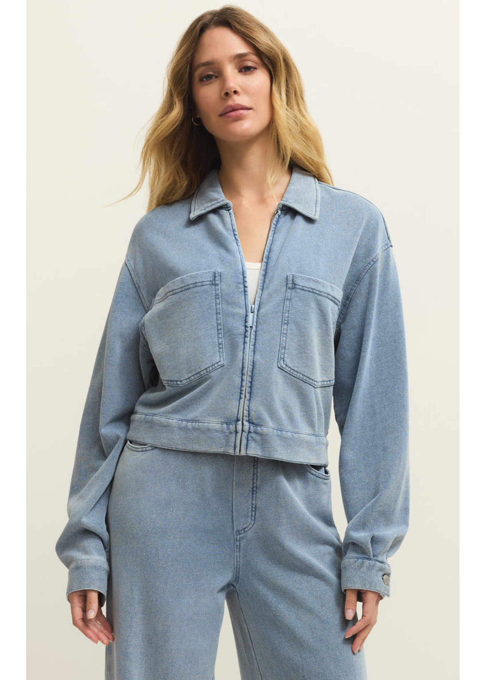 Z-Supply Z-Supply Heritage Knit Denim Jacket - Ocean Air Indigo