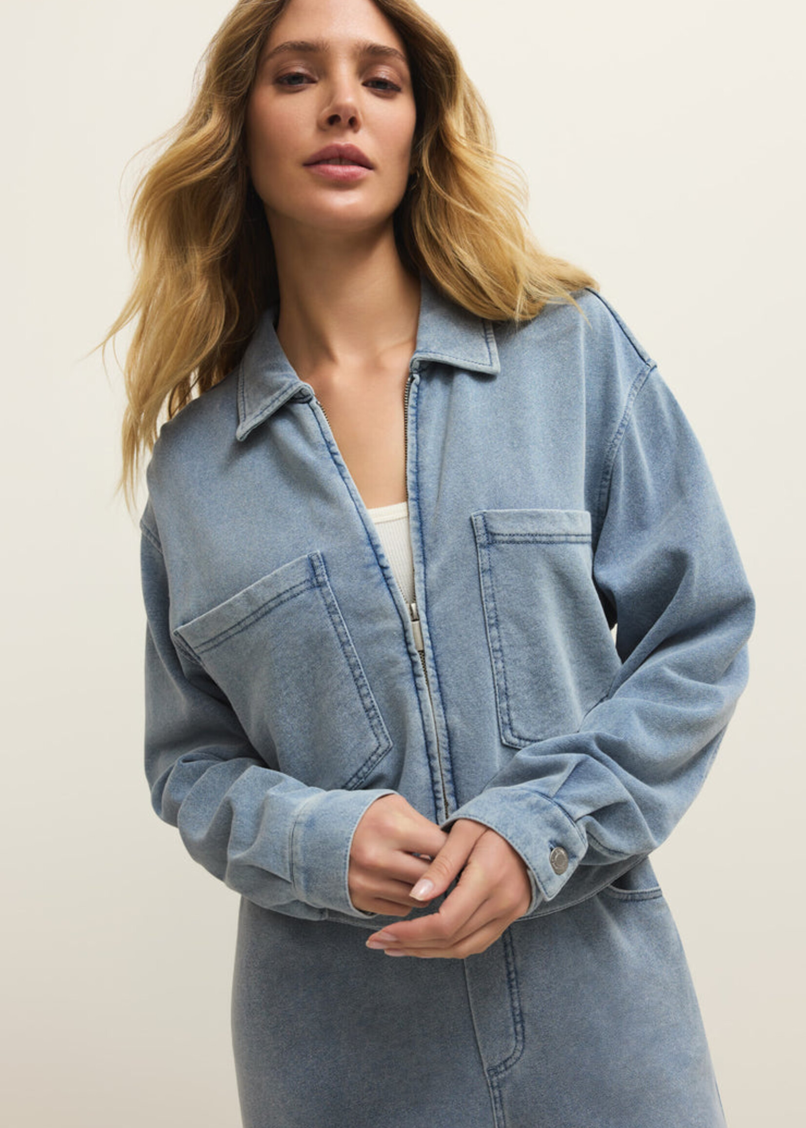 Z-Supply Z-Supply Heritage Knit Denim Jacket - Ocean Air Indigo