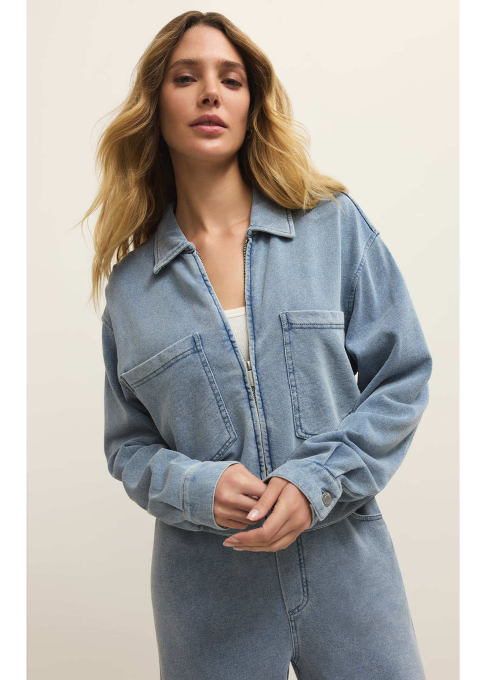 Z-Supply Z-Supply Heritage Knit Denim Jacket - Ocean Air Indigo