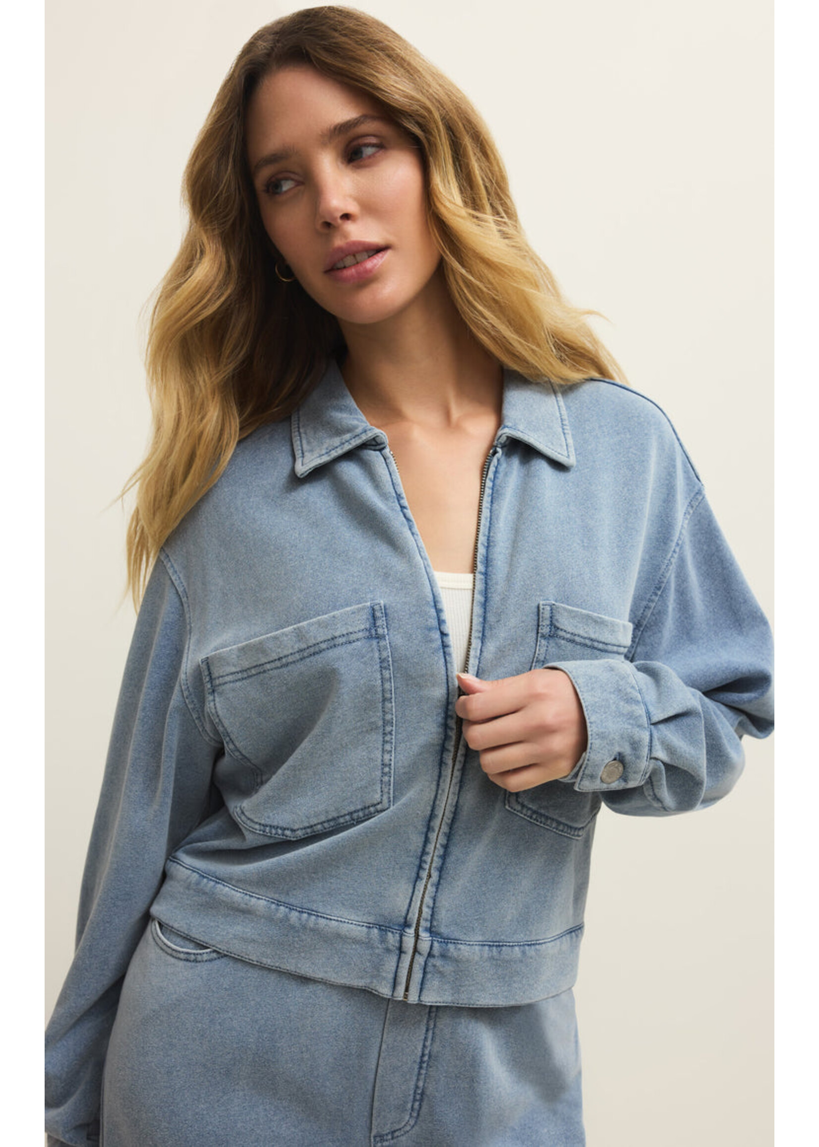 Z-Supply Z-Supply Heritage Knit Denim Jacket - Ocean Air Indigo