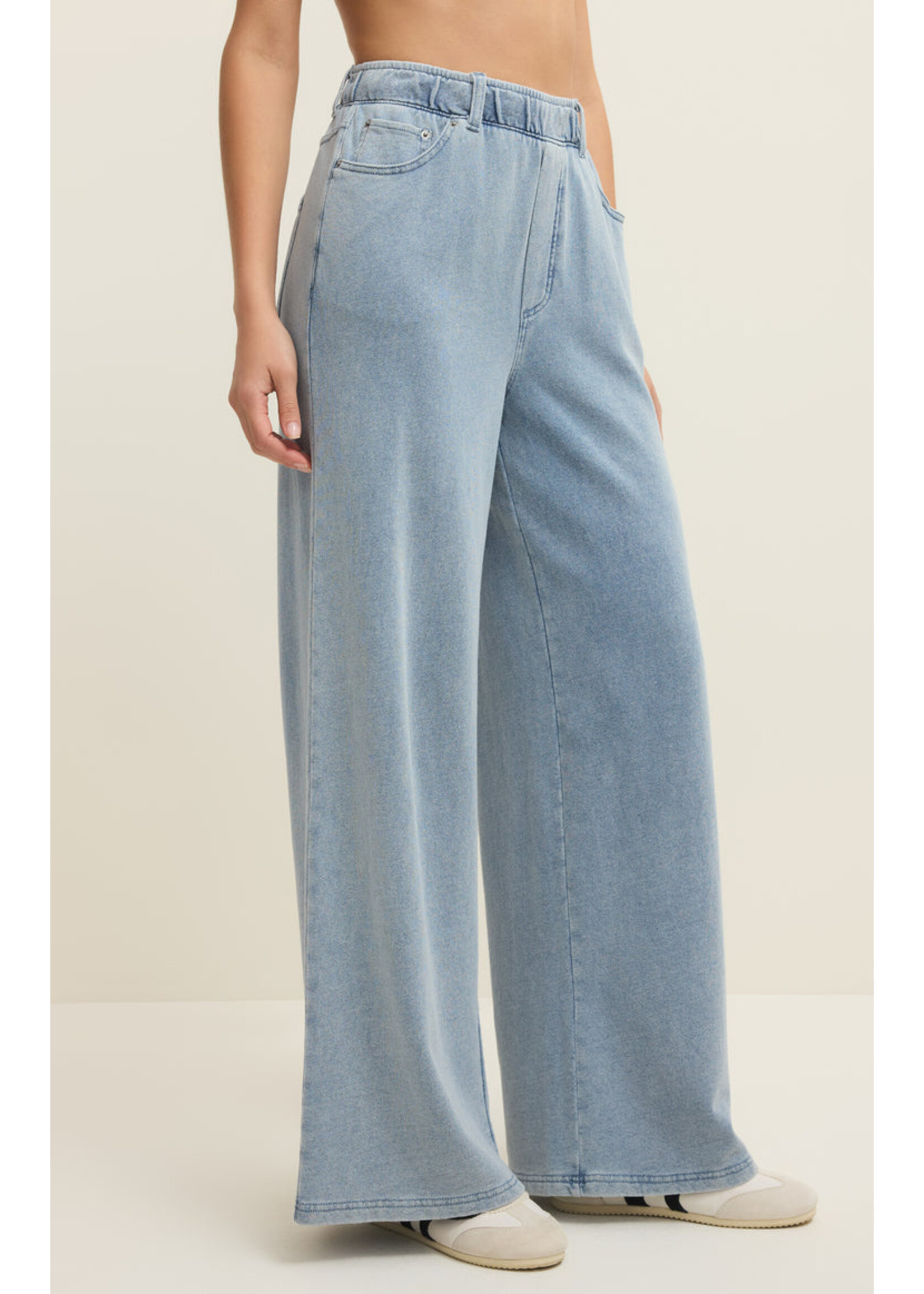 Z-Supply Z-Supply Pantalon En Denim Tricoté Entourage - Ocean Air Indigo