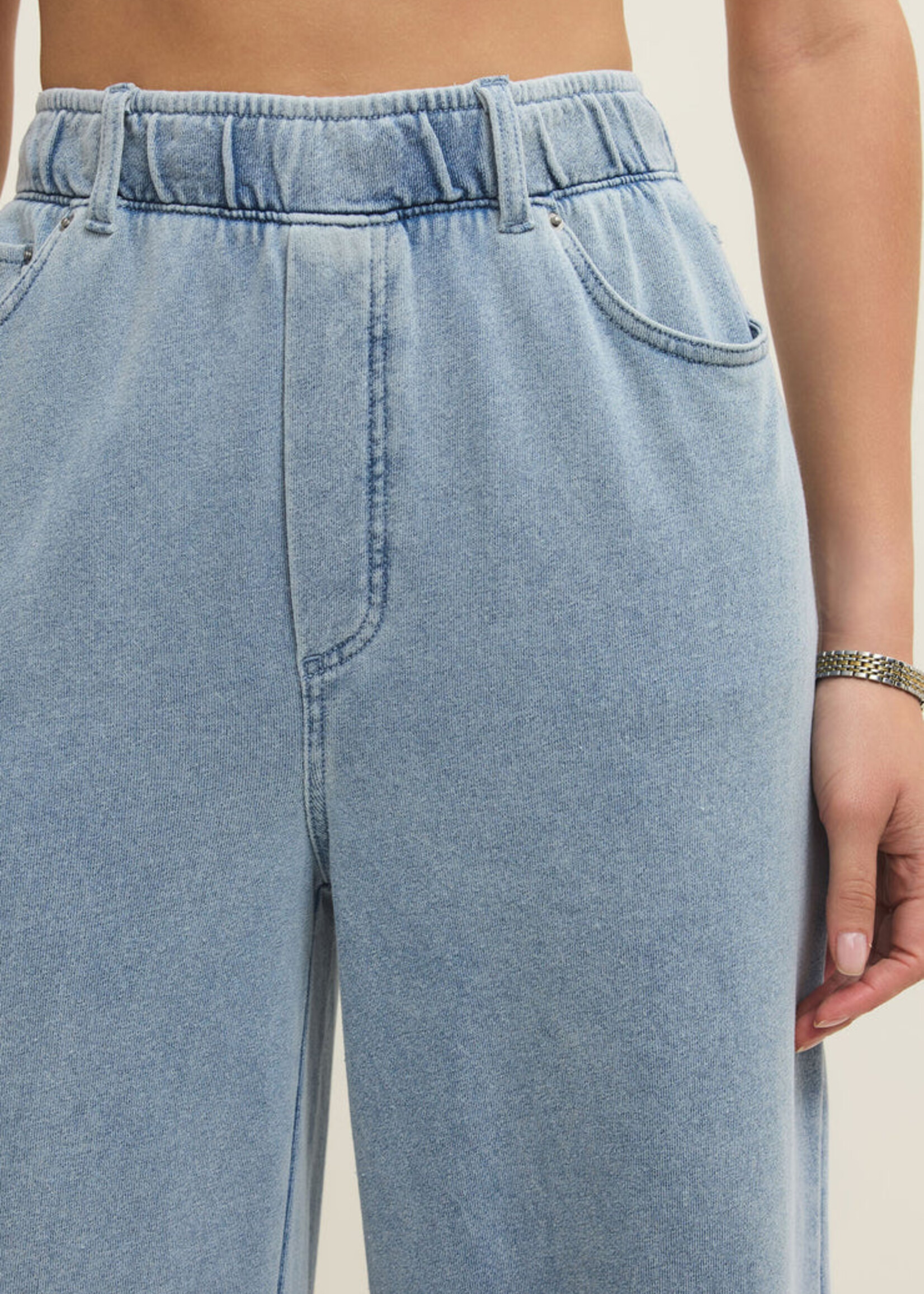 Z-Supply Z-Supply Pantalon En Denim Tricoté Entourage - Ocean Air Indigo