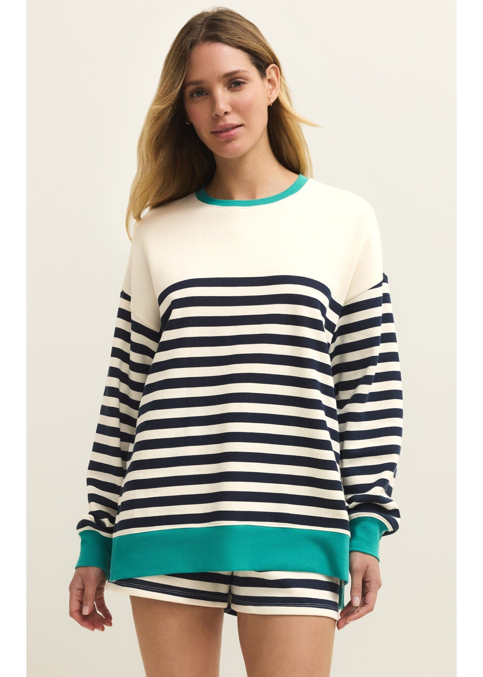 Z-Supply Z-Supply Sweat-Shirt À Rayures Layer Up - Eclipse