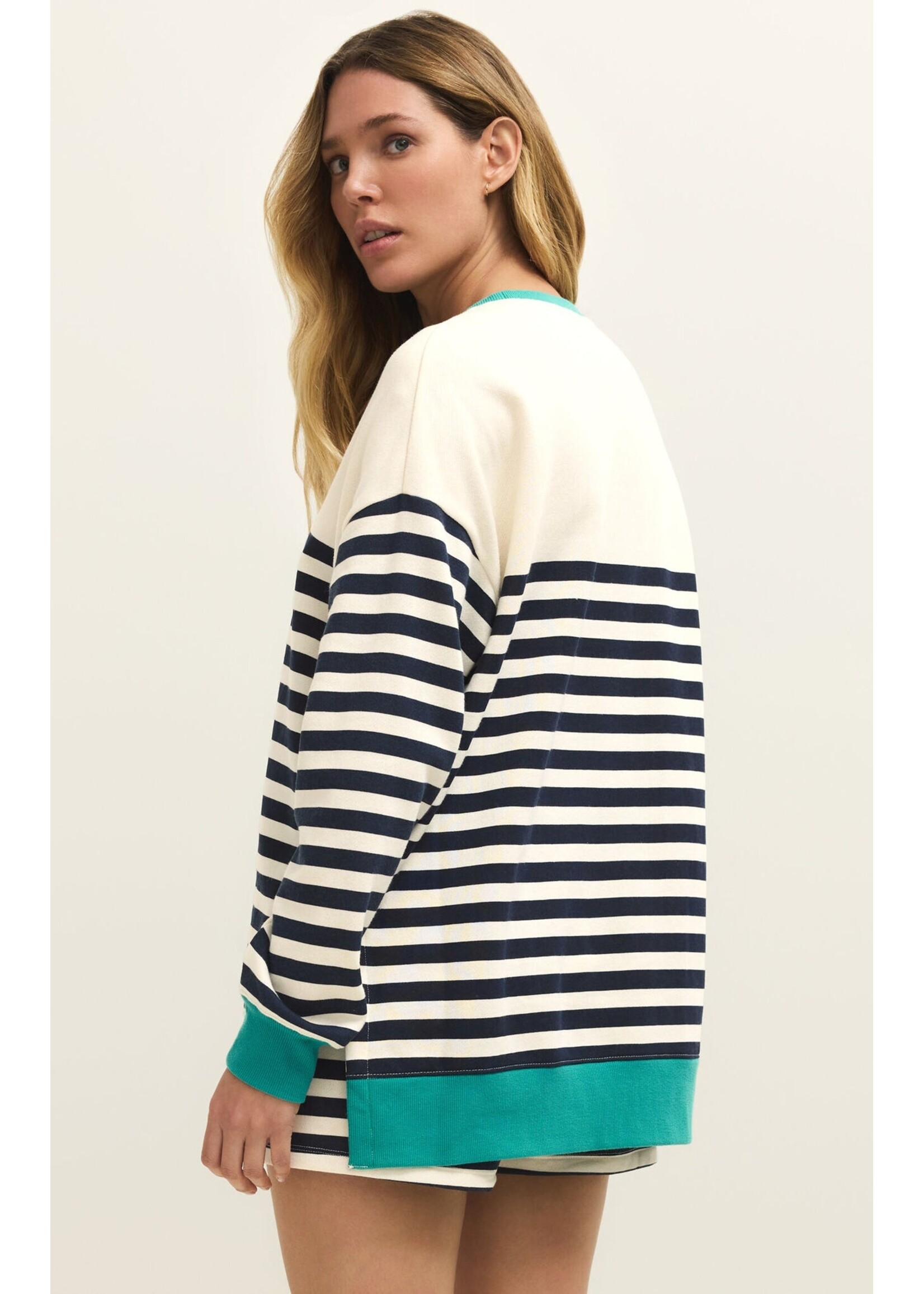 Z-Supply Z-Supply Sweat-Shirt À Rayures Layer Up - Eclipse