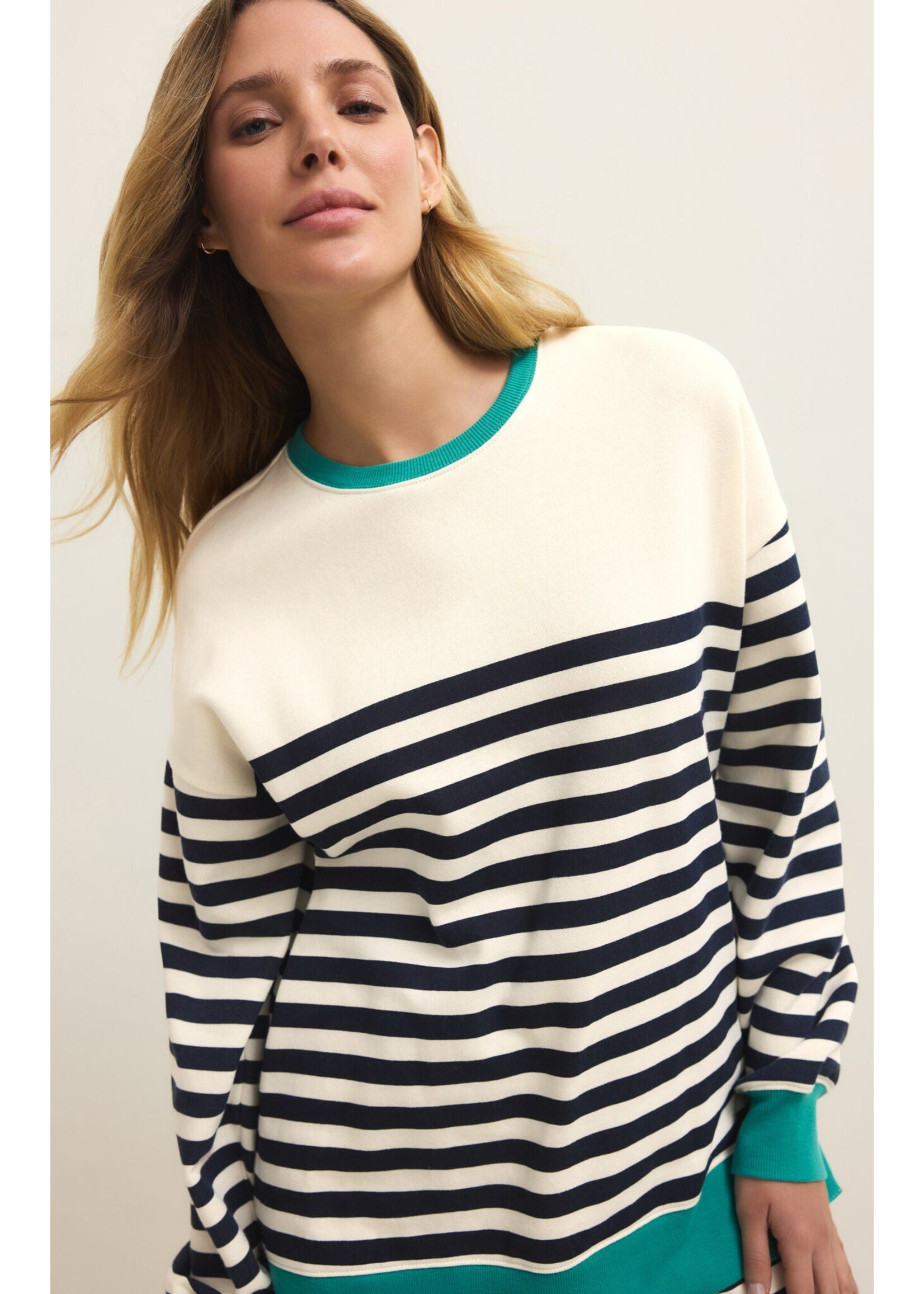 Z-Supply Z-Supply Sweat-Shirt À Rayures Layer Up - Eclipse
