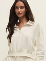 Z-Supply Z-Supply Downtown Half Zip Sweatshirt - Cloud