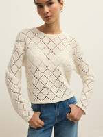 Z-Supply Z-Supply Pull Au Crochet Hullen - Cloud