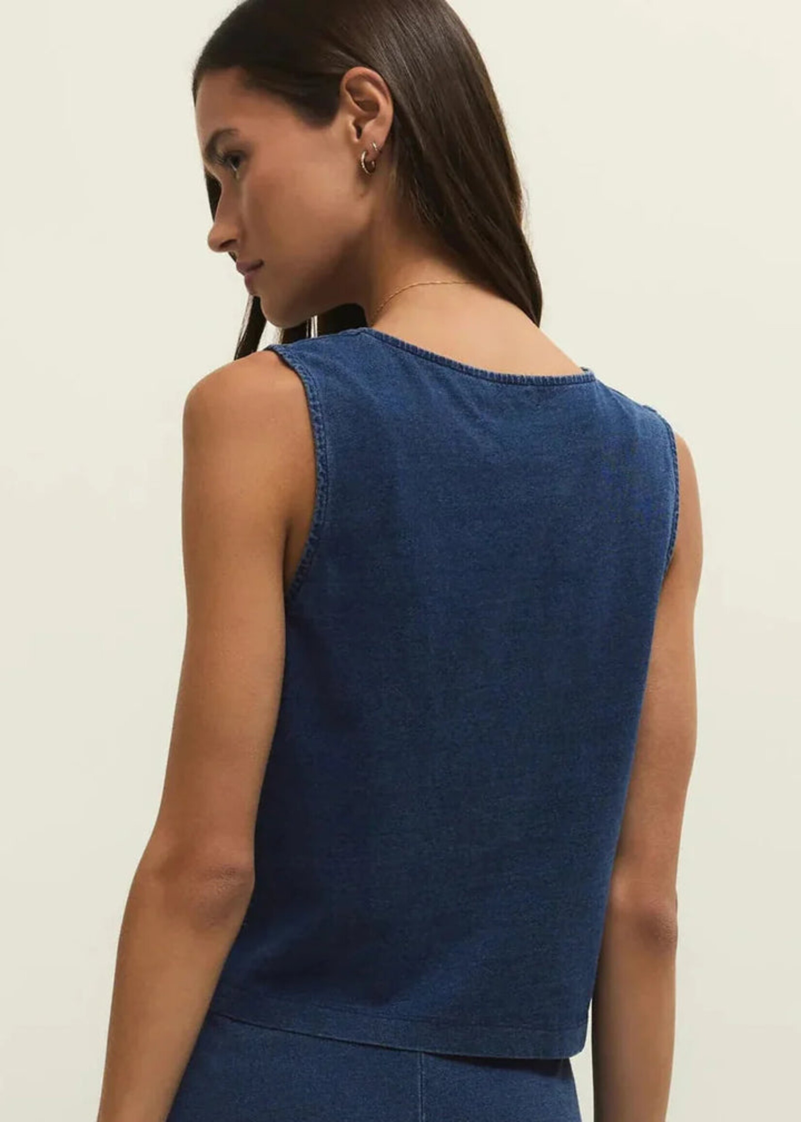 Z-Supply Z-Supply Noelle Jersey Denim Top - Indigo