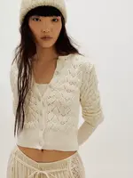 Free People Free People Gilet Pretty In Pointelle - Ivory