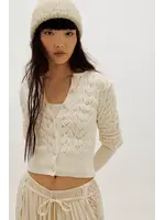 Free People Free People Gilet Pretty In Pointelle - Ivory