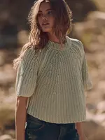 Free People Free People T-Shirt Pull Amy - Cameo Green