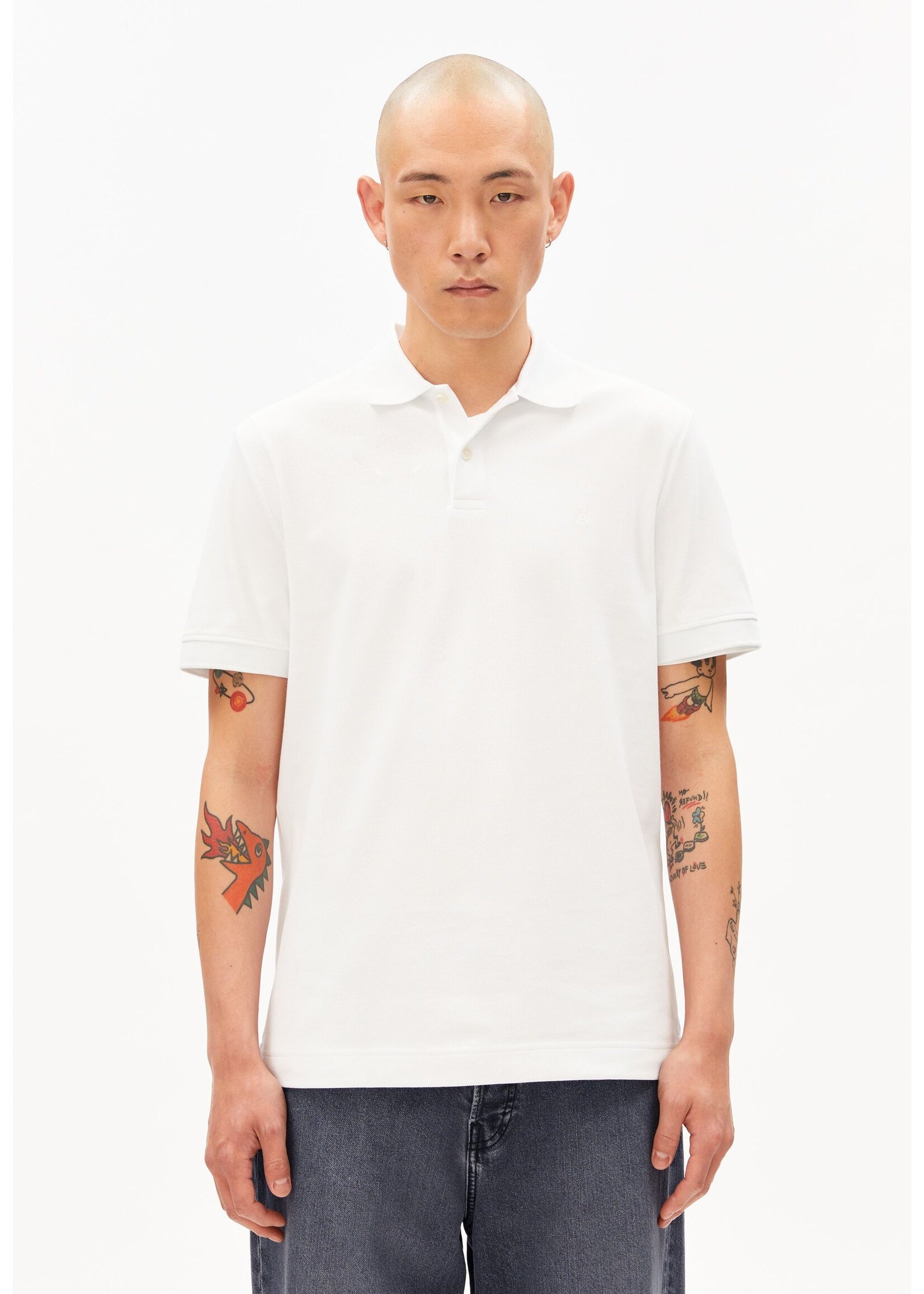 Armedangels Armedangels Chemise Polo Maario - Blanc