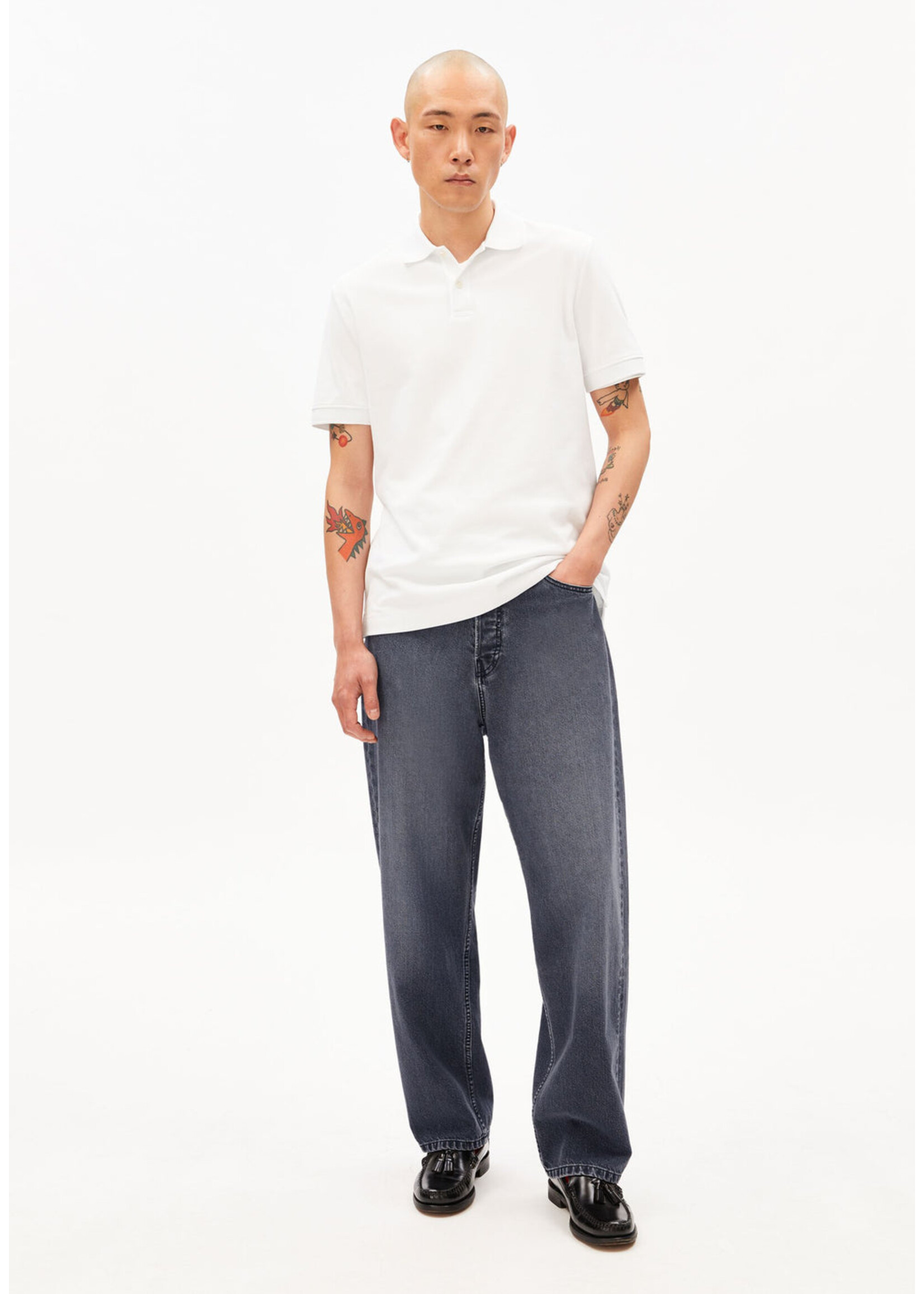 Armedangels Armedangels Chemise Polo Maario - Blanc