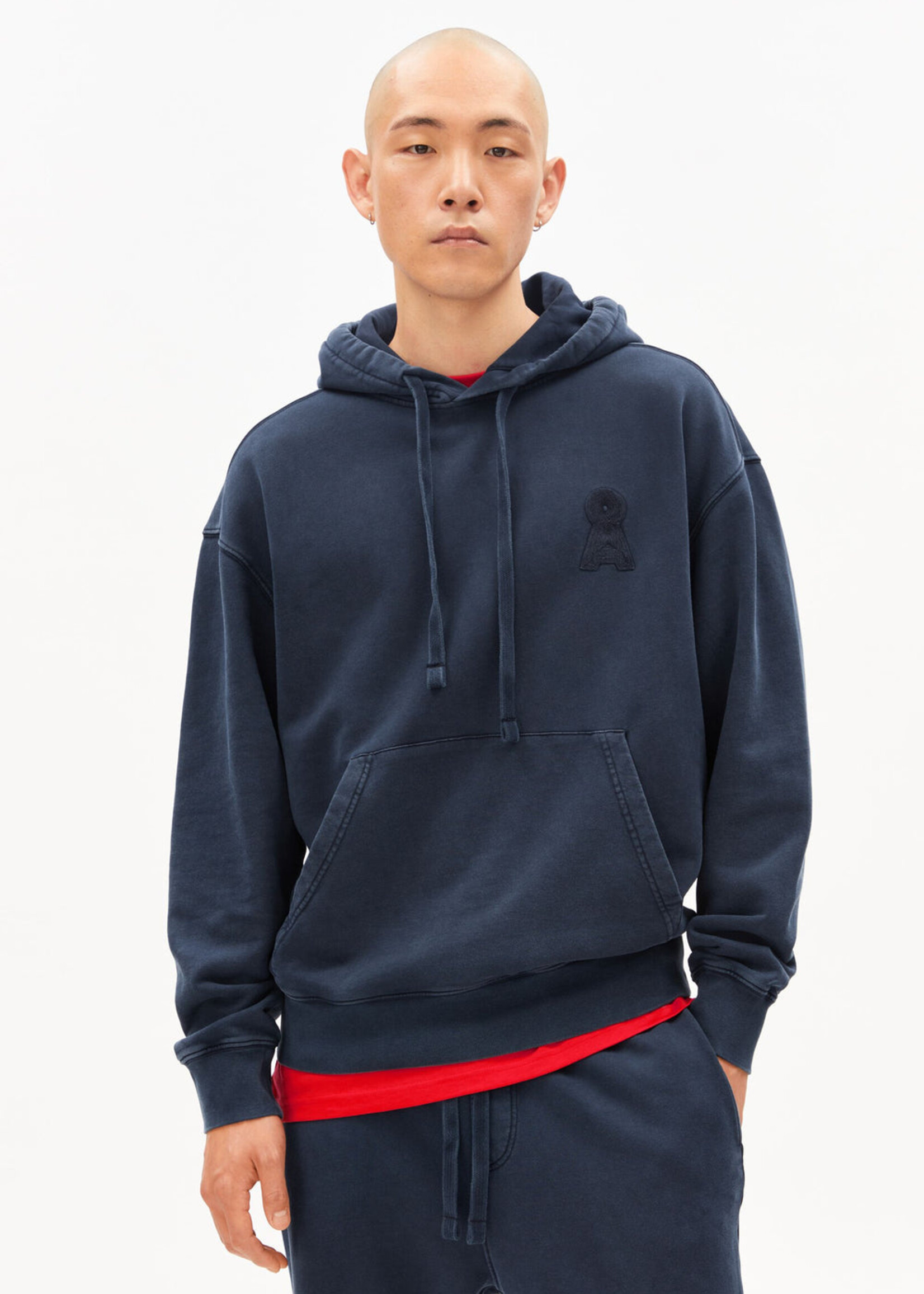 Armedangels Armedangels Iconic Kiraan Dye Hoodie - Night Sky Washed