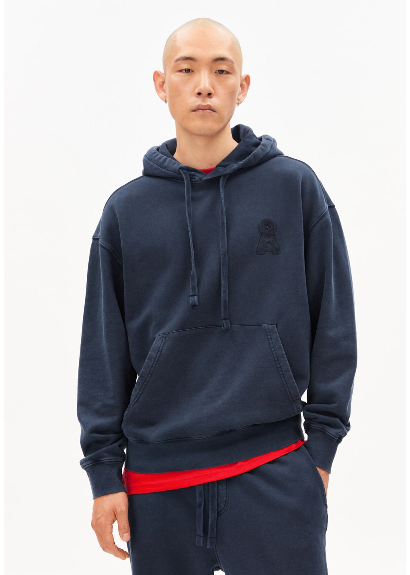 Armedangels Armedangels Sweat À Capuche Kiraan Dye - Night Sky Washed