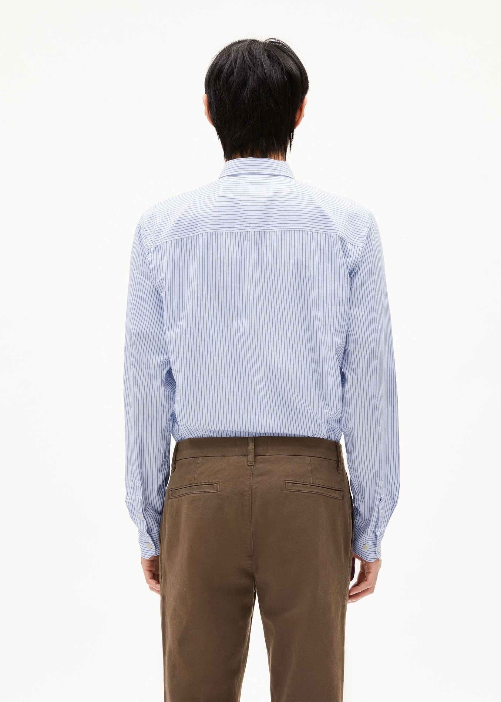 Armedangels Armedangels Quaasa Stripe Shirt - White/Dark Morning