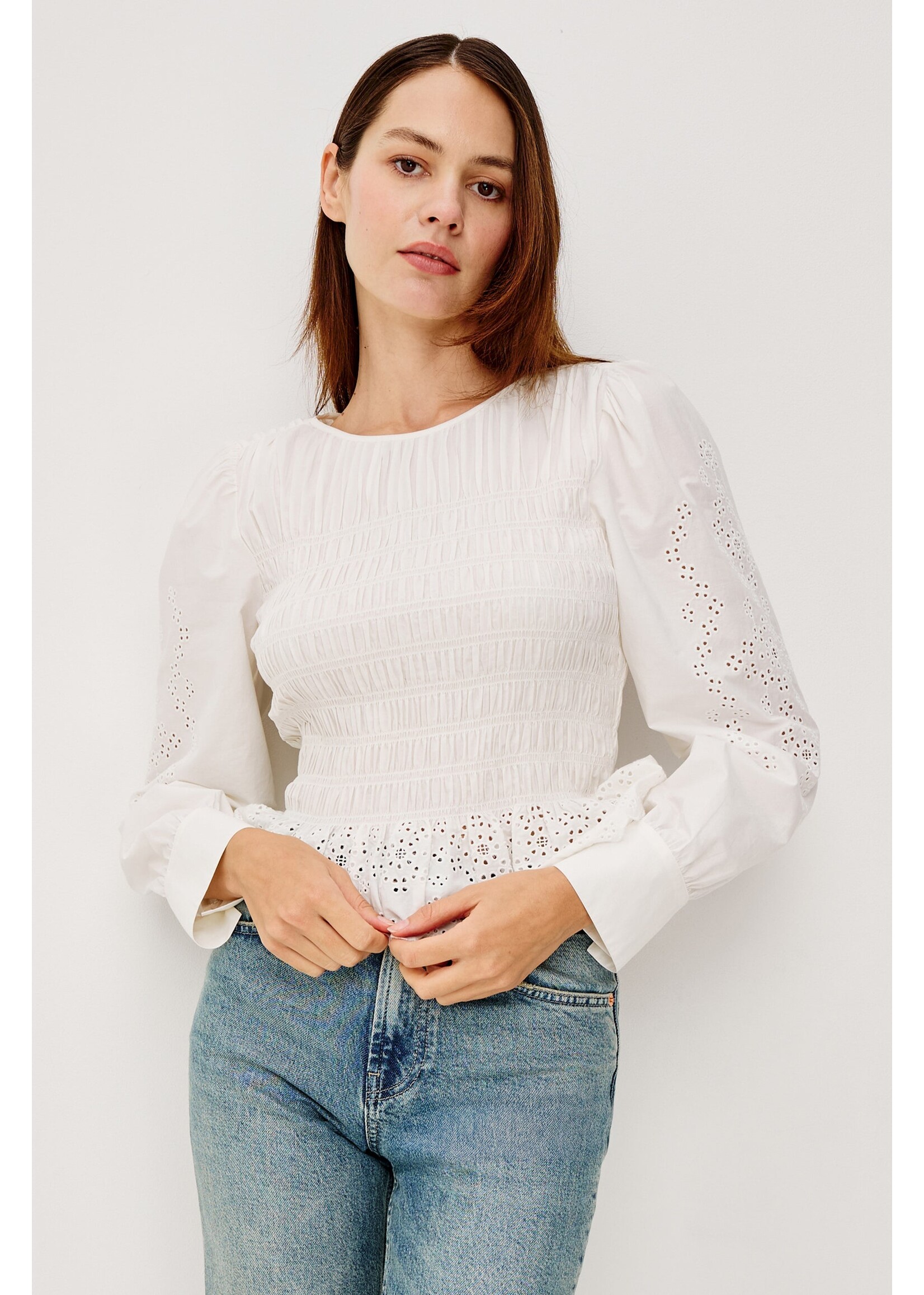 Rails Rails Tabi Top - White Embroidery