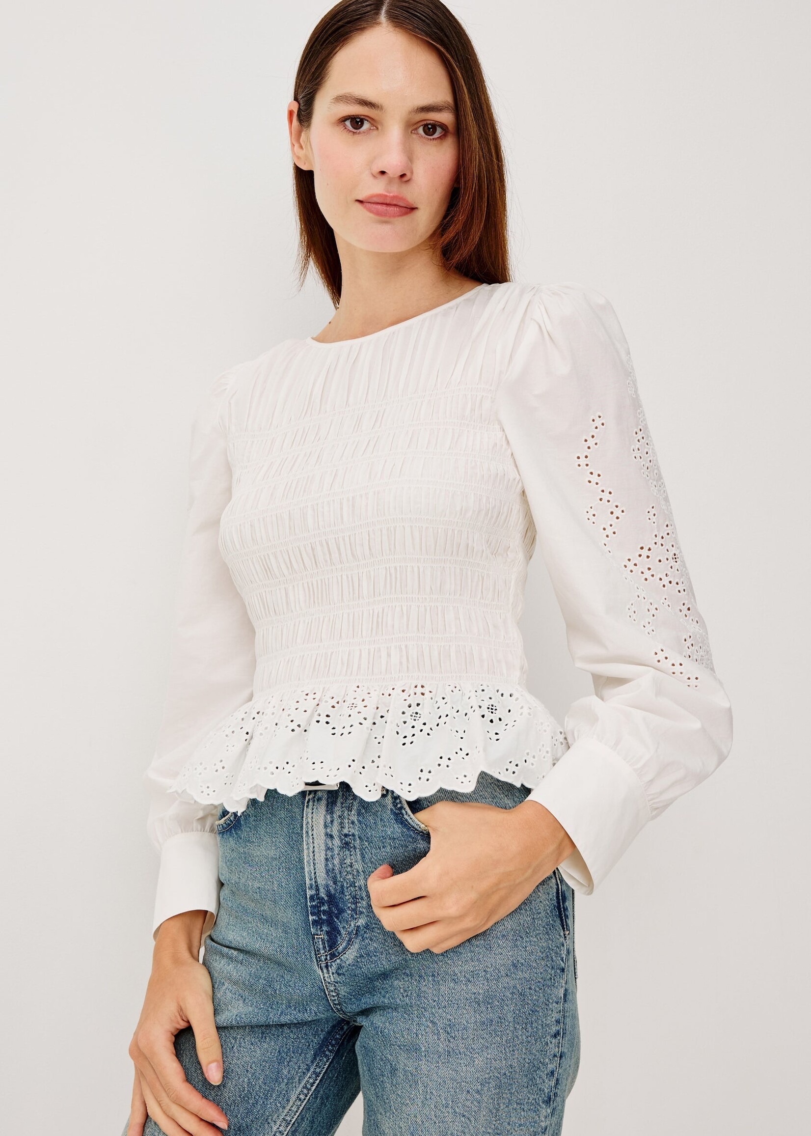 Rails Rails Tabi Top - White Embroidery