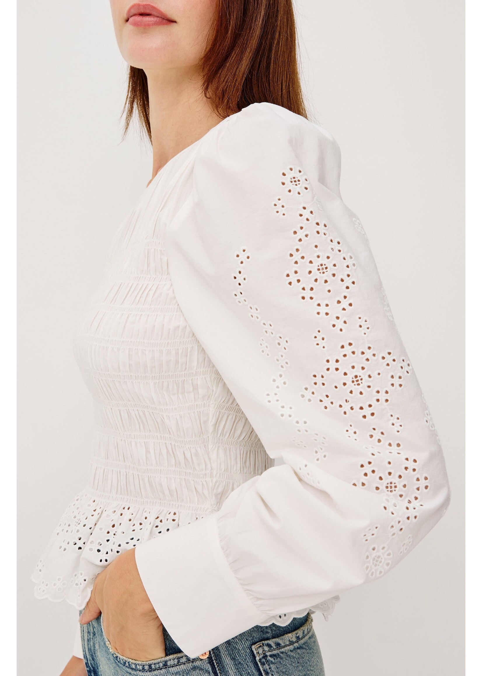 Rails Rails Tabi Top - White Embroidery