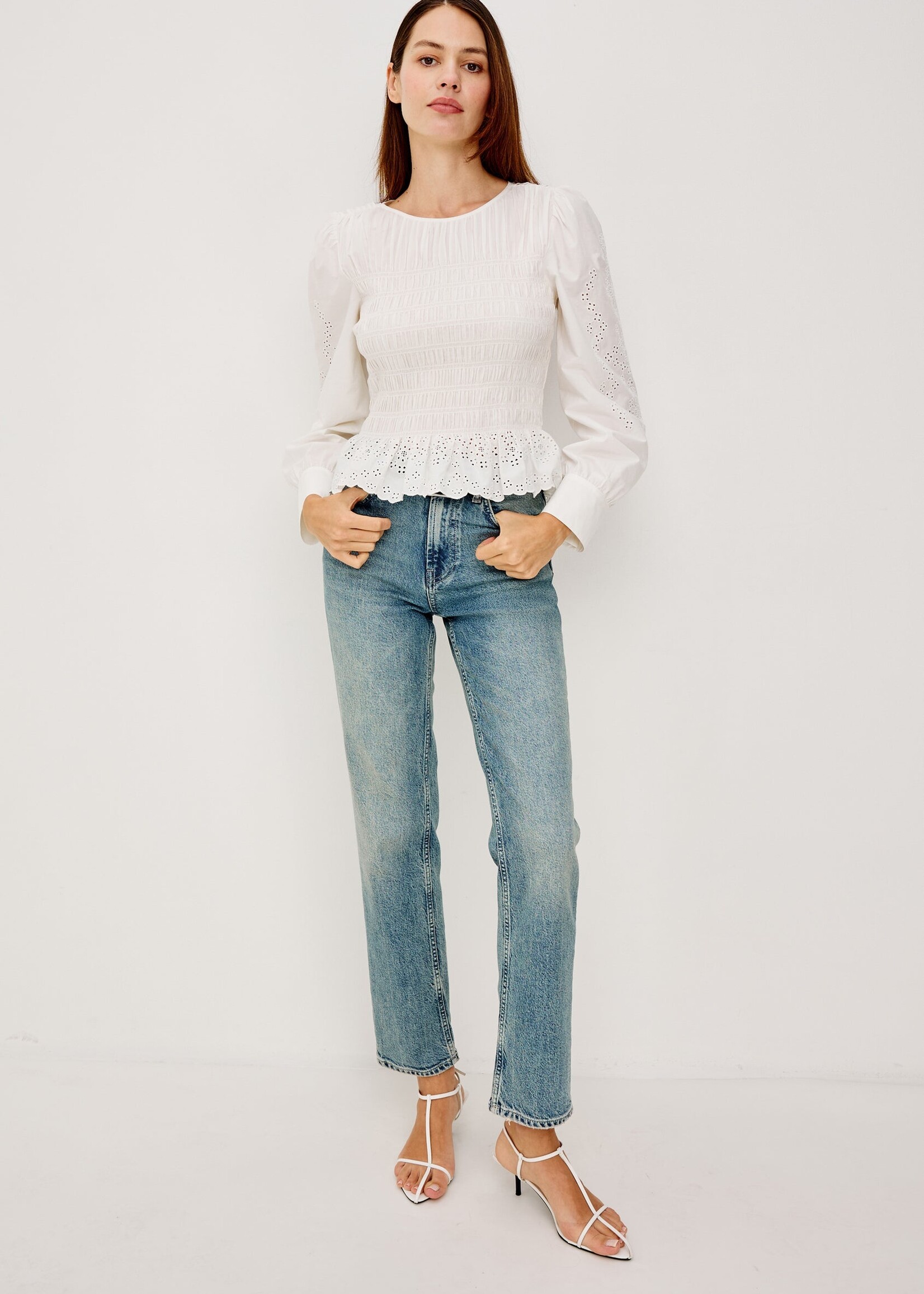 Rails Rails Tabi Top - White Embroidery