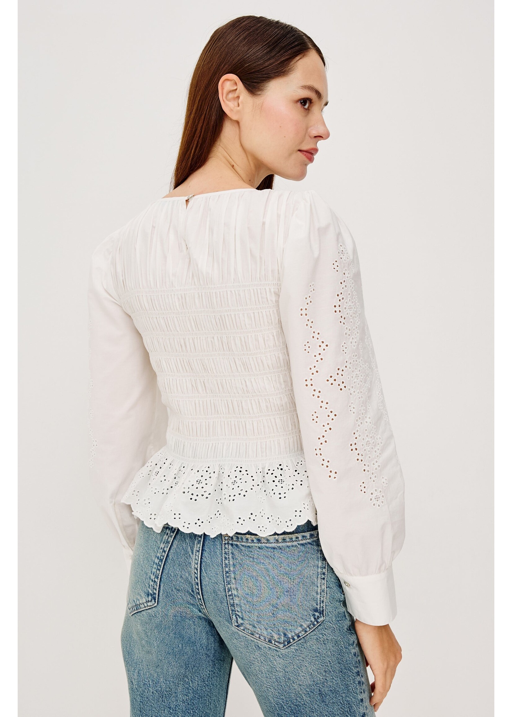 Rails Rails Tabi Top - White Embroidery