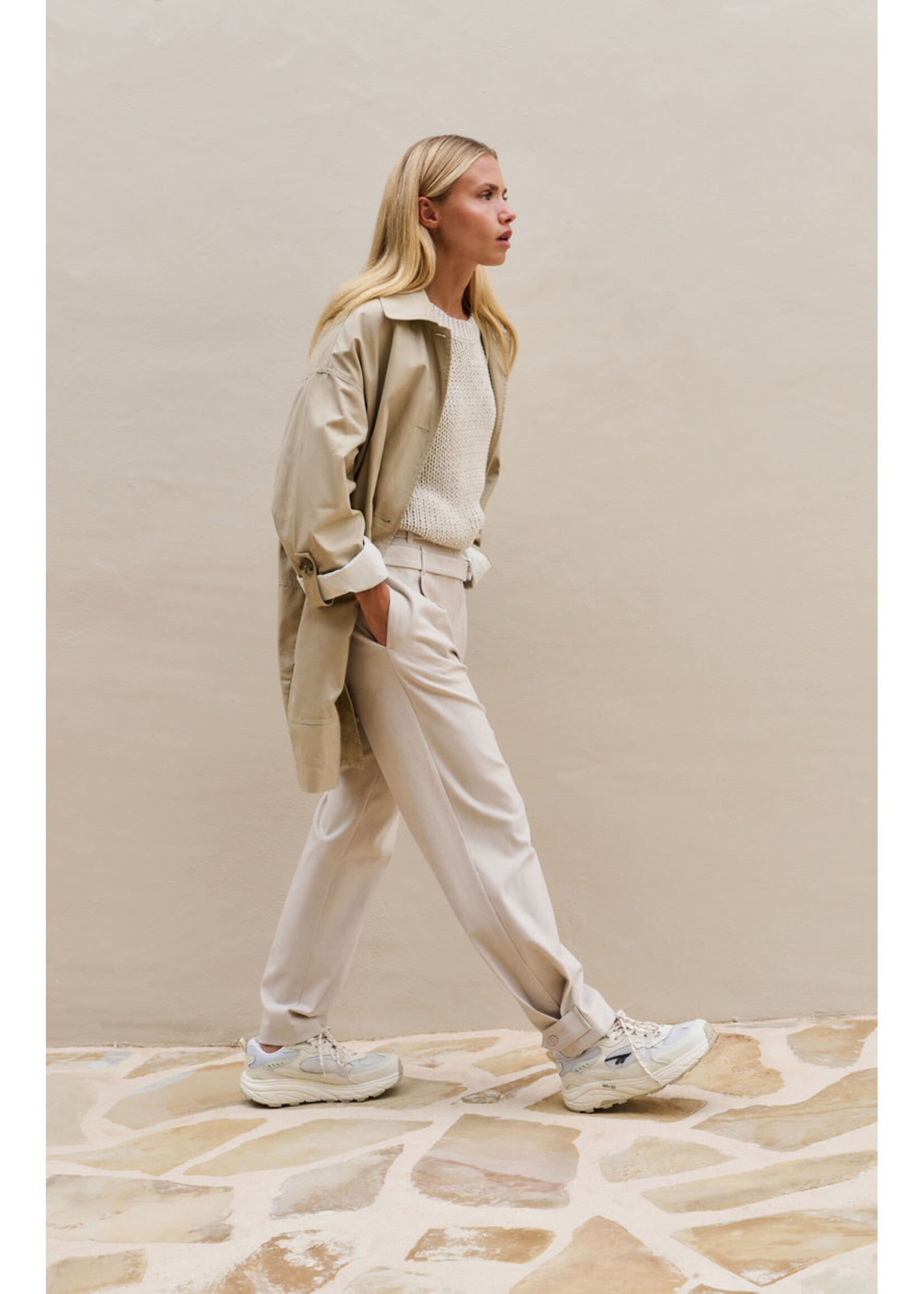 Yaya Women YAYA Pull En Grosse Laine - Kit Beige