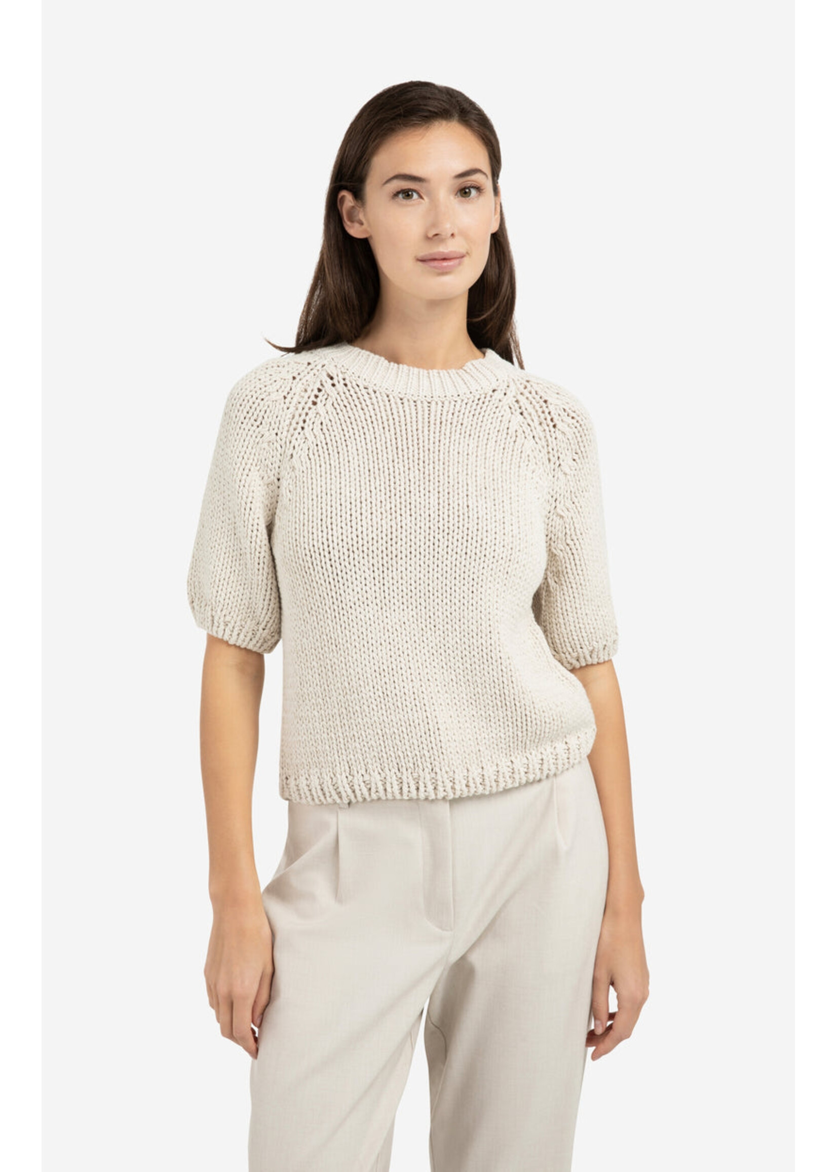Yaya Women YAYA Heavy Yarn Sweater - Kit Beige
